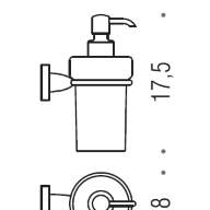 Basic\дозатор для жидкого мыла настенный, хром/стекло B9332 - Basic\дозатор для жидкого мыла настенный, хром/стекло B9332
