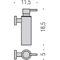 Colombo Plus дозатор для жидкого мыла подвесной 0,15L металл, черный матов. W4981.NM - Colombo Plus дозатор для жидкого мыла подвесной 0,15L металл, черный матов. W4981.NM