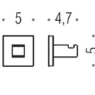 Basic Q/крючок одинарный, хром LC97 - Basic Q/крючок одинарный, хром LC97