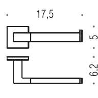 Basic Q/держатель для туалетной бумаги,открытый-17,5см, креп.слева, хром В3708DX - Basic Q/держатель для туалетной бумаги,открытый-17,5см, креп.слева, хром В3708DX