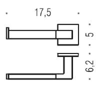 Basic Q/держатель для туалетной бумаги,открытый-17,5см, креп.справа, хром В3708SX - Basic Q/держатель для туалетной бумаги,открытый-17,5см, креп.справа, хром В3708SX