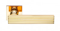 Дверная ручка на квадратной розетке Eleonora PVD-BG античное глянцевое золото