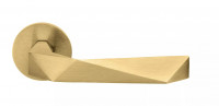 Дверная ручка на круглой розетке DND HANDLES LU40 PVD-SG LUXURY античное сатинированное золото