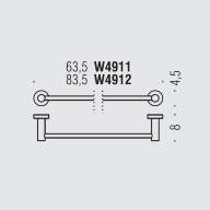 Colombo Plus держатель для полотенца 635 мм. W4911 - Colombo Plus держатель для полотенца 635 мм. W4911