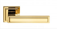 Дверная ручка на квадратной розетке DND HANDLES GINEVRA PVD-BG античное глянцевое золото