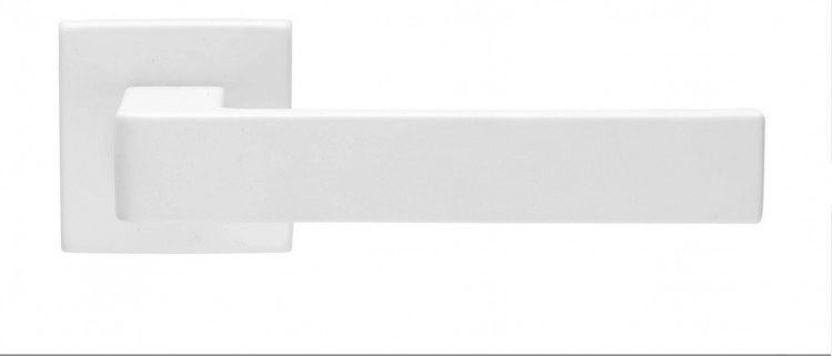 Дверная ручка на квадратной розетке DND HANDLES QUATTRO 02 ZBN белый