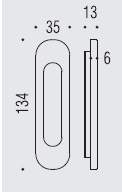 Colombo CD 511  ручка для раздвижной двери (1 шт.)134*35мм - Colombo CD 511  ручка для раздвижной двери (1 шт.)134*35мм