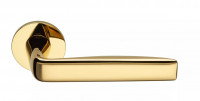 Дверная ручка на круглой розетке DND HANDLES Viva! PVD-BG 12 античное глянцевое золото