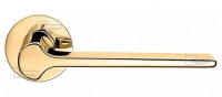 Дверная ручка на круглой розетке DND HANDLES GK12 PVD-BG GINKGO античное глянцевое золото